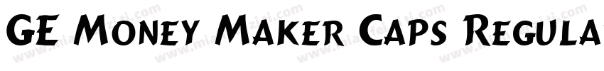 GE Money Maker Caps Regular字体转换